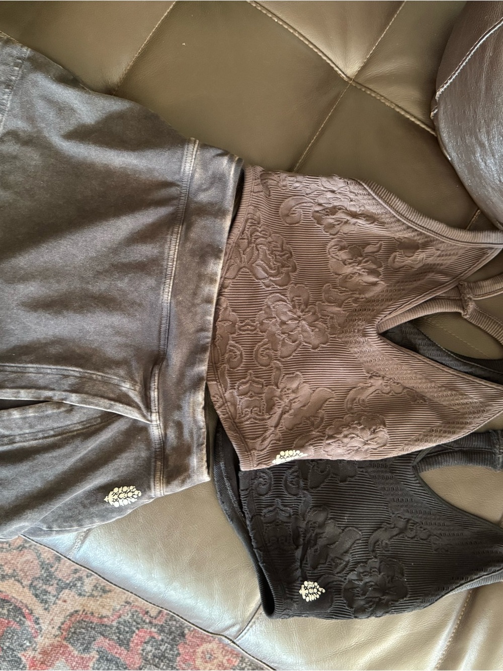 FP Movement 3-Pc Lot 2 Floral Halter Bra Tops M/L + Hot Shot Mini Skort S